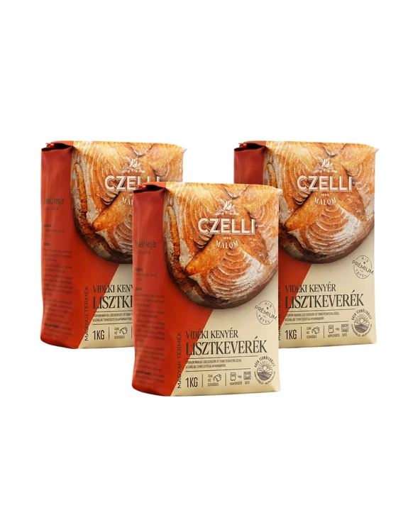 Vidéki kenyér lisztkeverék csomag, 3 × 1 kg